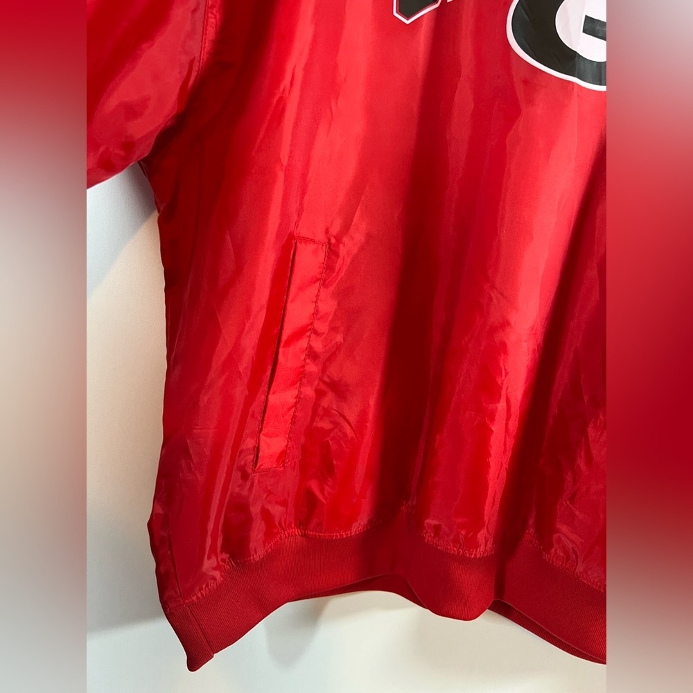 Red Oak Georgia Bulldogs NCAA Lightweight V Neck Pullover Jacket Size XL - Picture 4 of 10